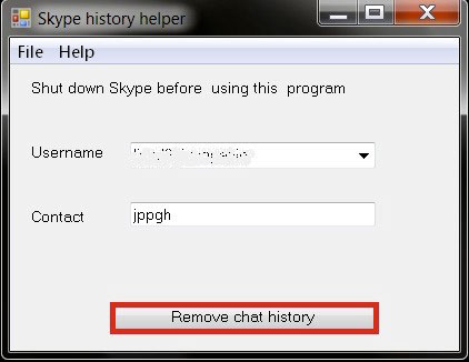 окно Skype Chat Helper
